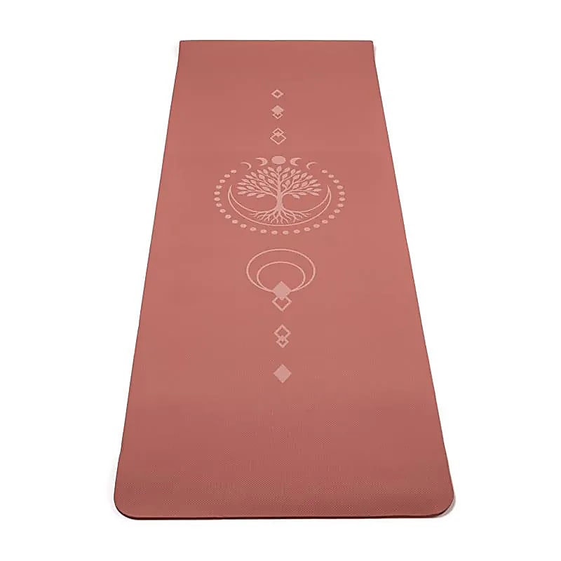 Yogi & Yogini Premium tapis de Yoga TPE Arbre de Vie mauve -- 950 g