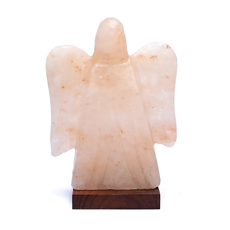 Lampe de sel Ange avec câble et LED -- ±22.5x15.5x10cm