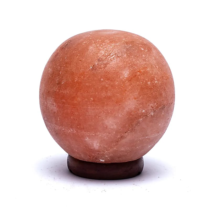 Lampe de sel Sphère avec câble et LED -- ± 17,5x15,5x15,5 cm