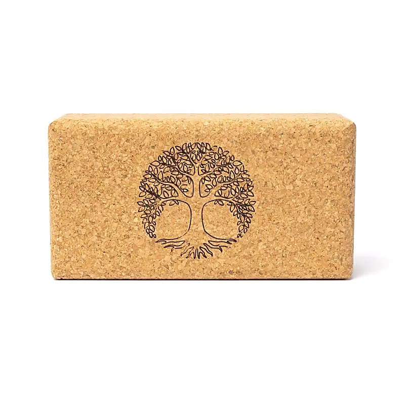 Accessoires de Yoga bloc liège Arbre de Vie -- 23x12x7.5 cm
