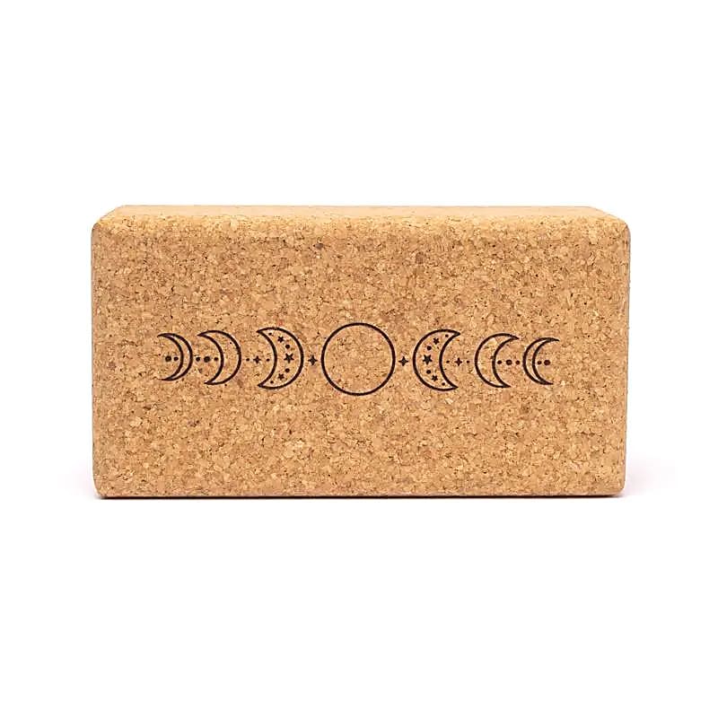 Accessoires de Yoga bloc liège Phases de Lune -- 23x12x7.5 cm