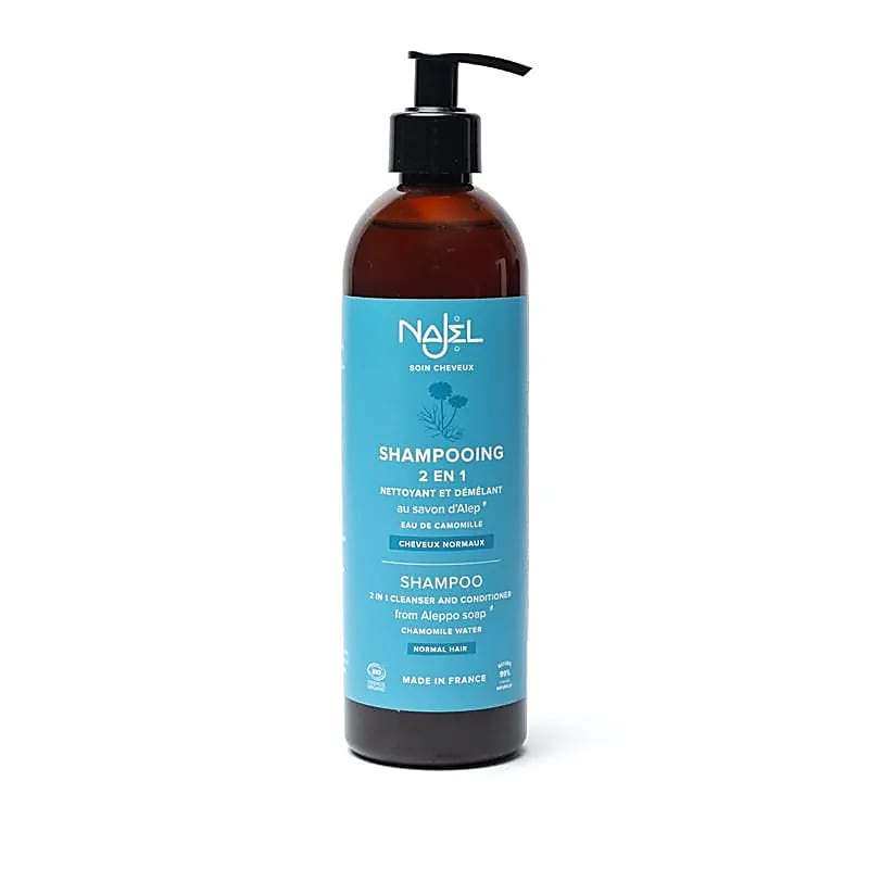 Najel Aleppo Shampoo 2 en 1 pour cheveux normaux bio -- 500 ml