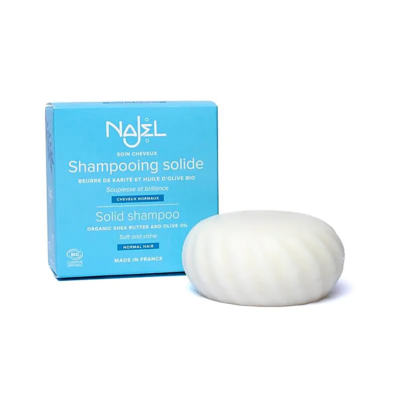 Najel Shampoing solide au beurre de karité bio -- 75g