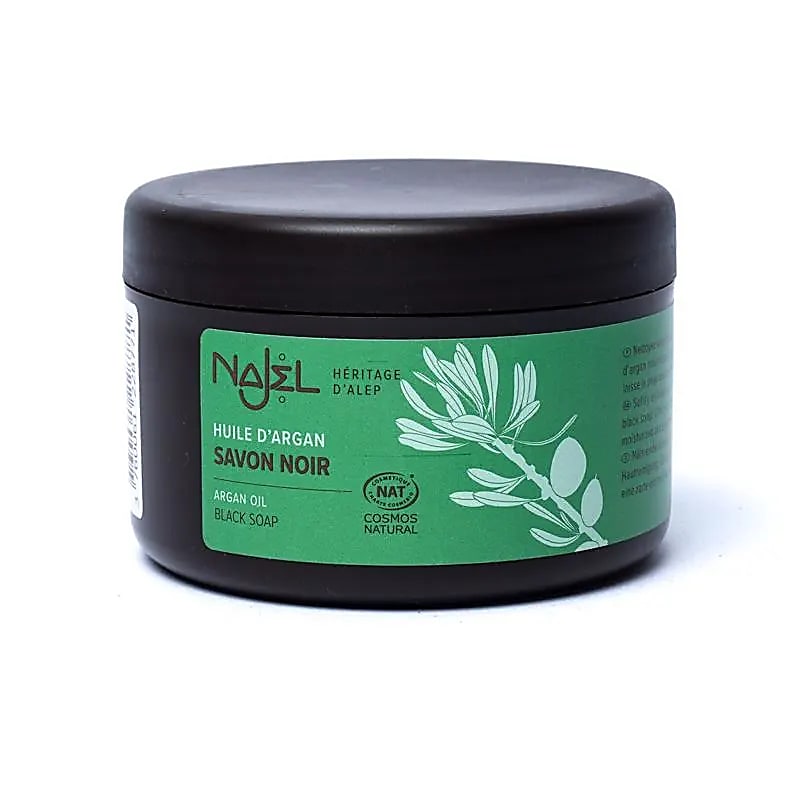 Najel Savon noir d'Alep à l'huile d'argan non parfumé -- 200ml