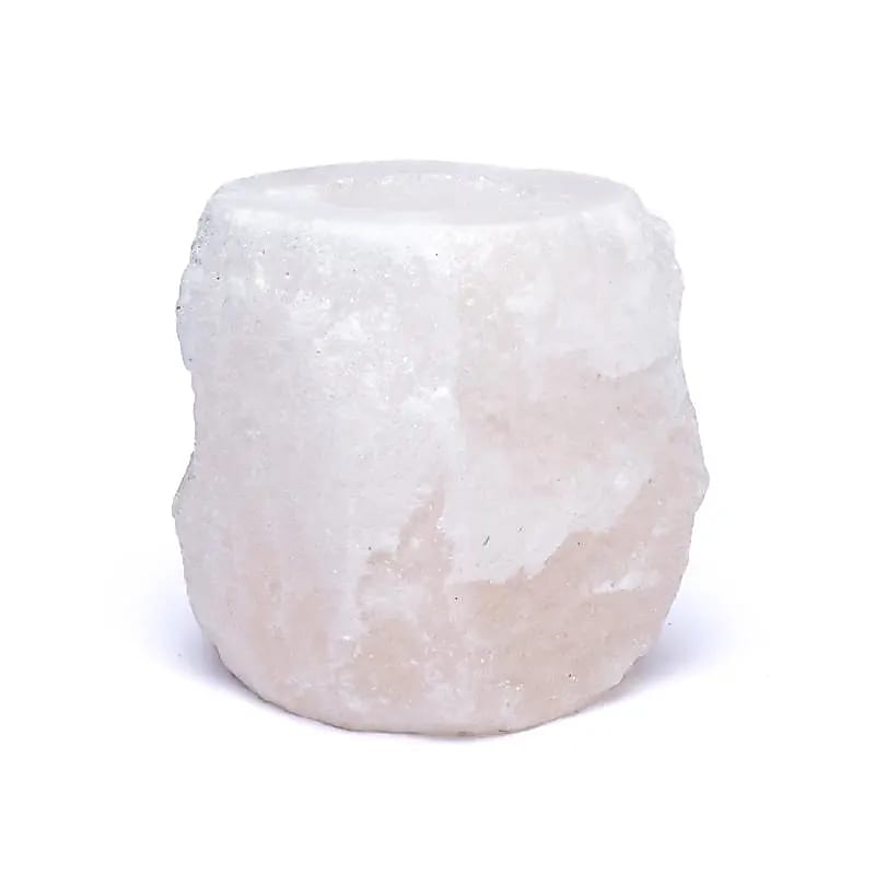 Photophore en cristal de sel blanc -- 800-1200g