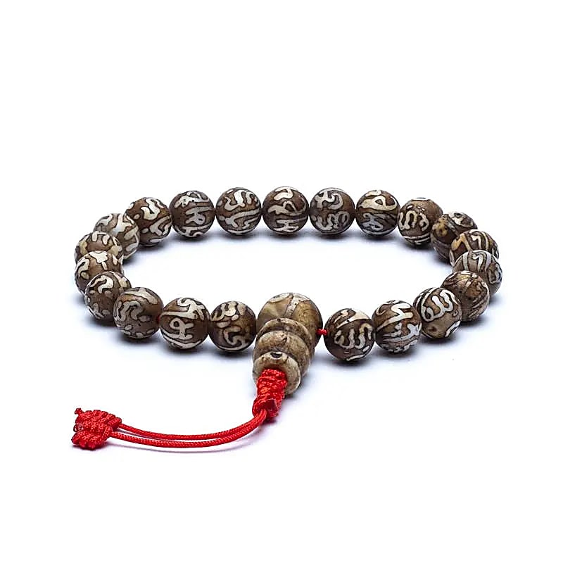 Mala Coquille gravée avec OMPMH 21 grains ajustable -- 0.8 cm