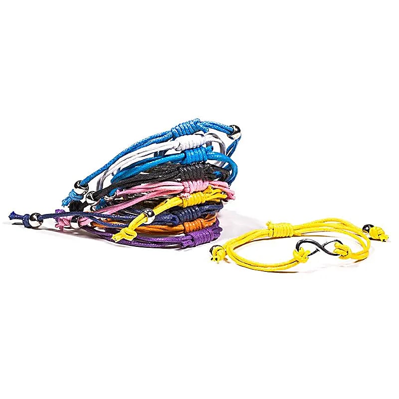 Bracelets infinity lot de 10 couleurs --24 g