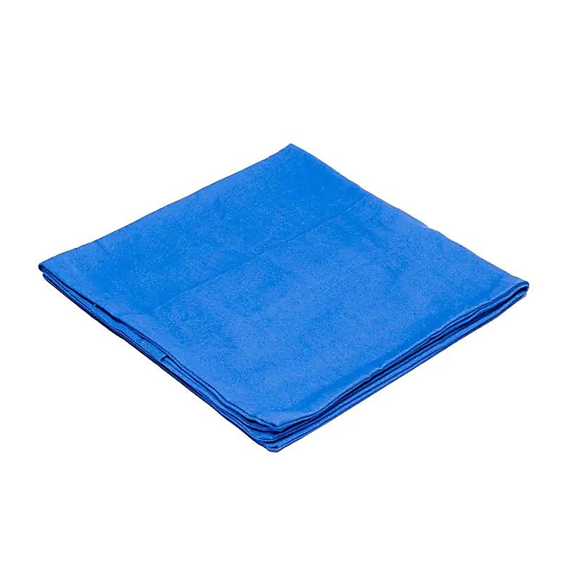 Housse de tapis de méditation 5ème Chakra en coton bio (GOTS) Bleu -- 65x65x5cm; 239g