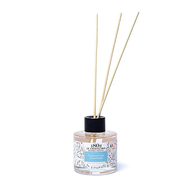 Diffuseur à bâtonnetsà roseaux fleur de coton -- 100ml