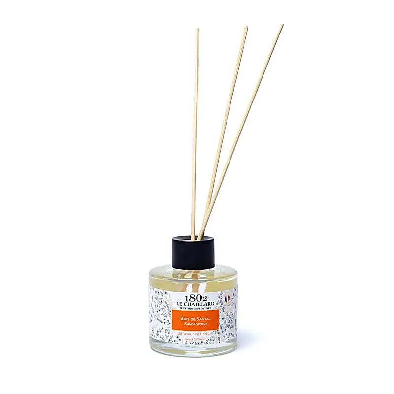 Diffuseur à bâtonnets roseaux Bois de Santal -- 100ml