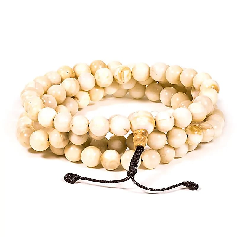 Mala coquillage naturel 108 perles -- 0.8 cm