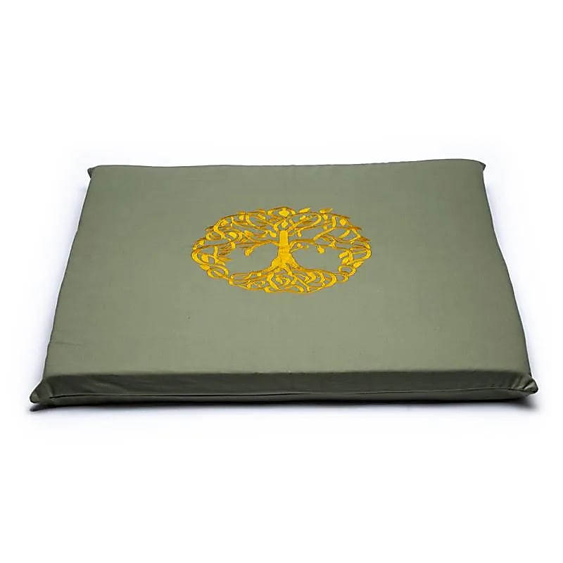 Housse de tapis de méditation Arbre de vie BIO (GOTS) -- 65x65x5cm; 239g