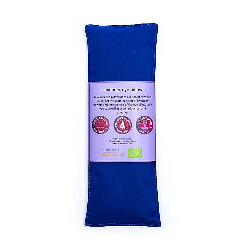 Coussin pour les yeux Lavande bio bleu -- 140 g; 22x8 cm