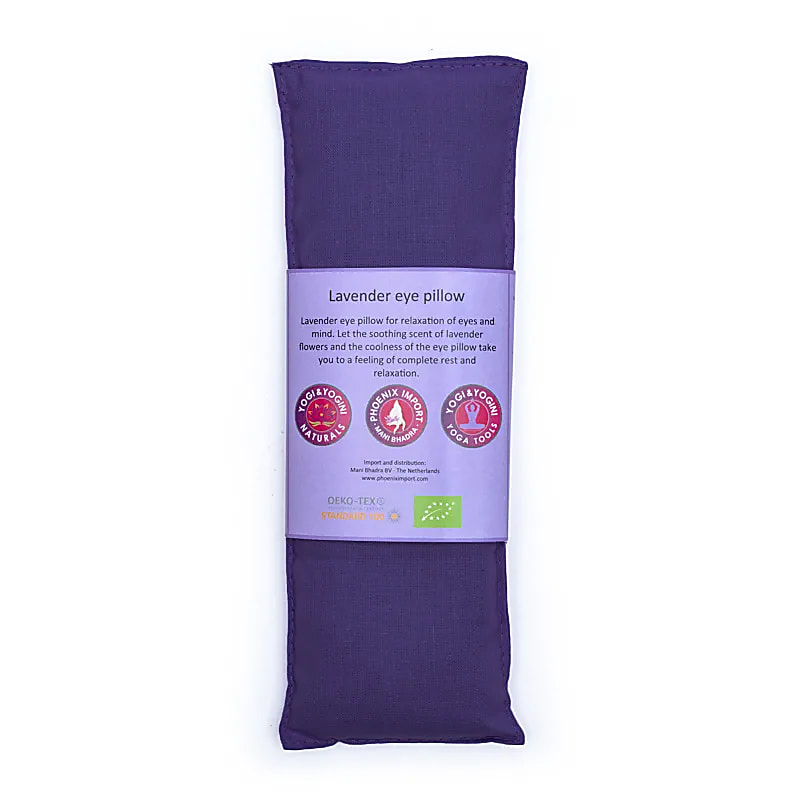 Coussin pour les yeux Lavande Bio violet foncé -- 140 g; 22x8 cm