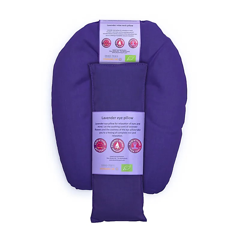 Coussins yeux & cou Lavande Bio violet foncé -- ±25x20x3cm; ±580g