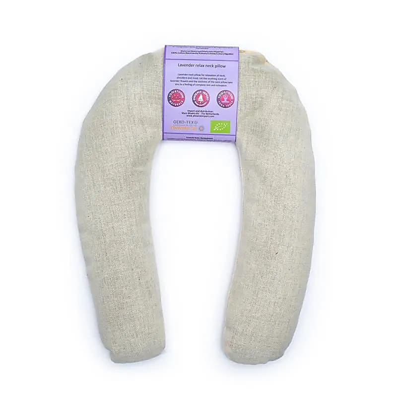 Coussin pour le cou Lavande Bio Naturel -- ±25x20x3cm;  ±440g