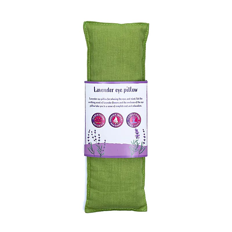 Coussin pour les yeux Lavande Bio vert olive -- 140 g; 22x8