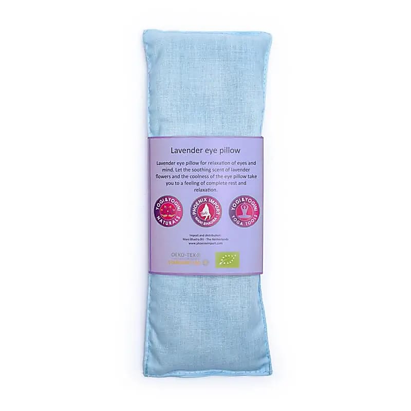 Coussin pour les yeux Lavande Bio bleu clair -- 140 g; 22x8