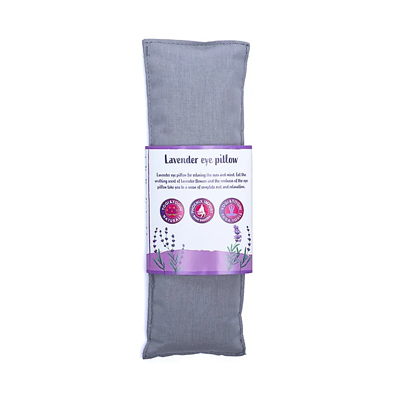 Coussin pour les yeux Lavande Bio taupe -- 140 g; 22x8 cm