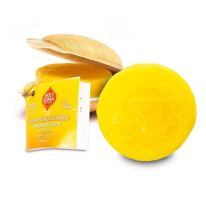 Savon Holy Lama en feuille de palmier Chakra plexus solaire -- 100g