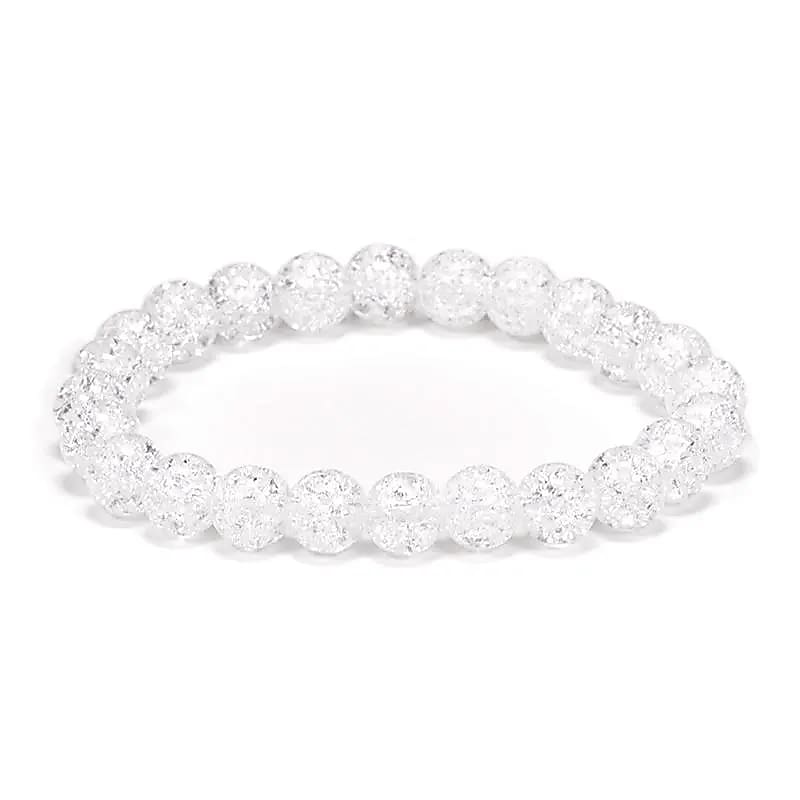 Bracelet cristal de roche irisé -- 0.8 cm