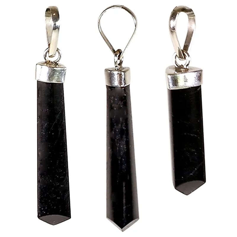 Pendentif Tourmaline argent 925 -- 2.5-3.5 cm