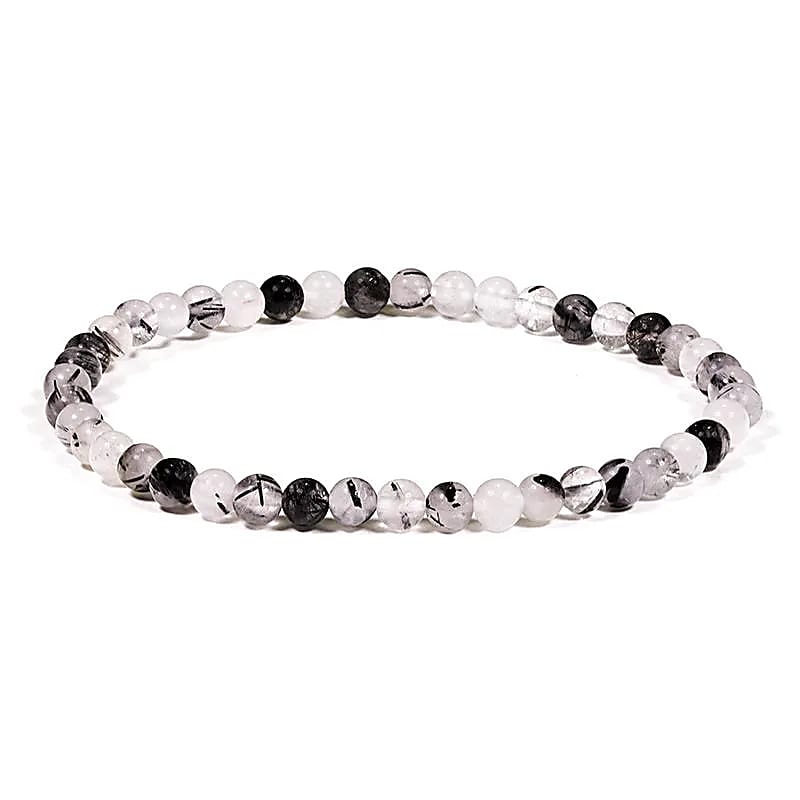 Bracelet en quartz tourmaline élastique -- 0.4 cm