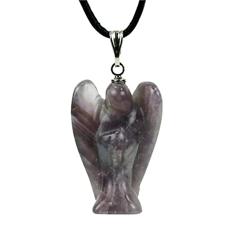 Pendentif Ange en améthyste -- 3 cm