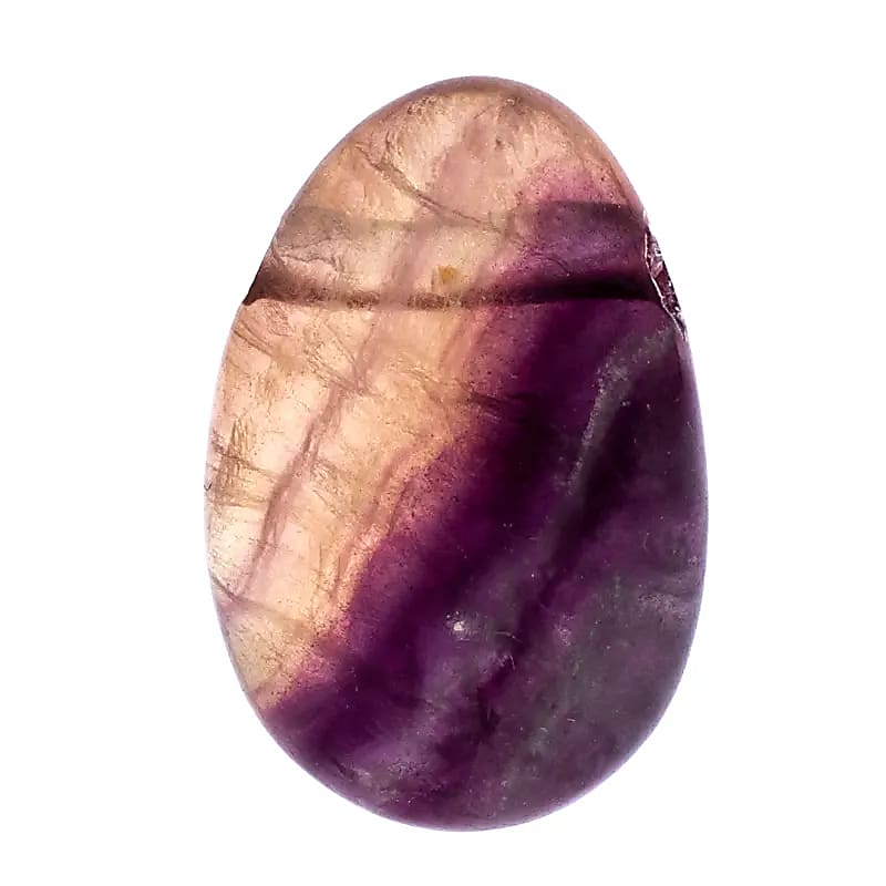 Pendentif Fluorite foré lisse sans fil -- 2.5-3 cm