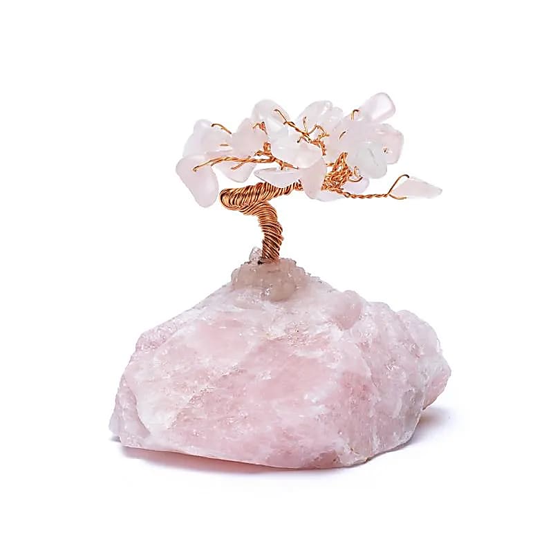 Arbre de pierres précieuses Quartz rose -- ±5.5x5.5x7cm; 163g