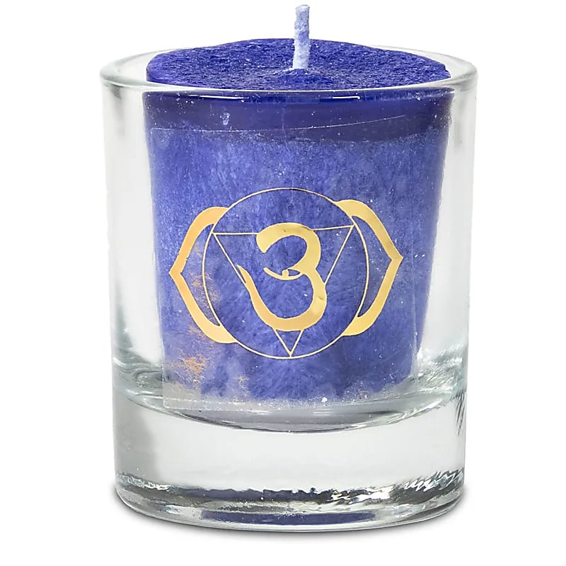Bougie votive parfumée 6ème chakra en coffret cadeau -- 660g