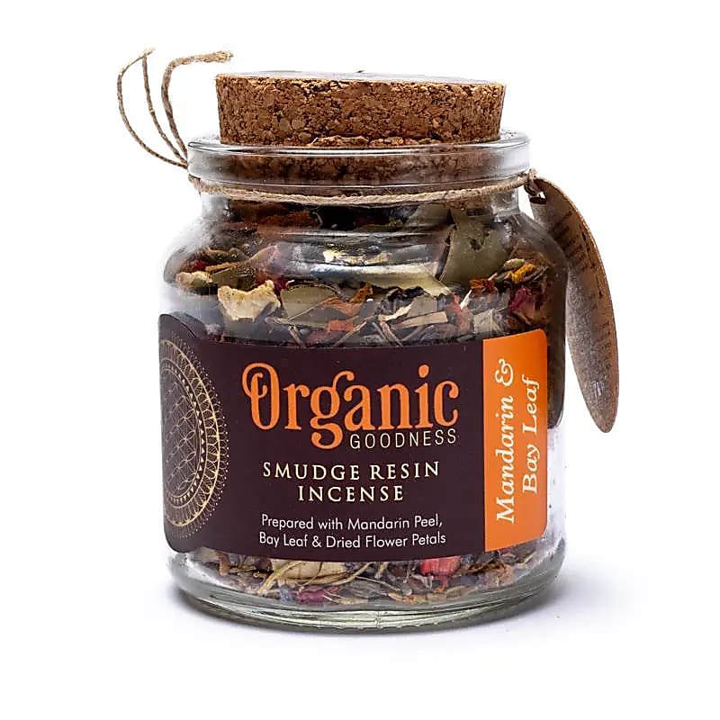 Encens Résine Smudge mandarine et feuille de laurier -- 40 g