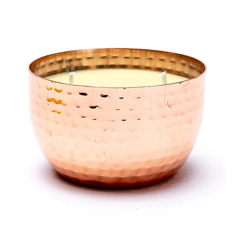 Vata Tuberose Jasmin Bougie parfumée 2 mèches en pot -- 300g