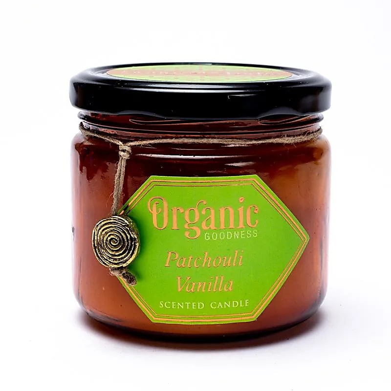 Organic Goodness Bougie en cire de Patchouli Vanille -- 200g
