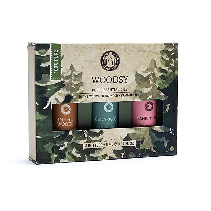Set d'Huiles Essentielles Aromathérapie Woodsy -- 3x5 ml