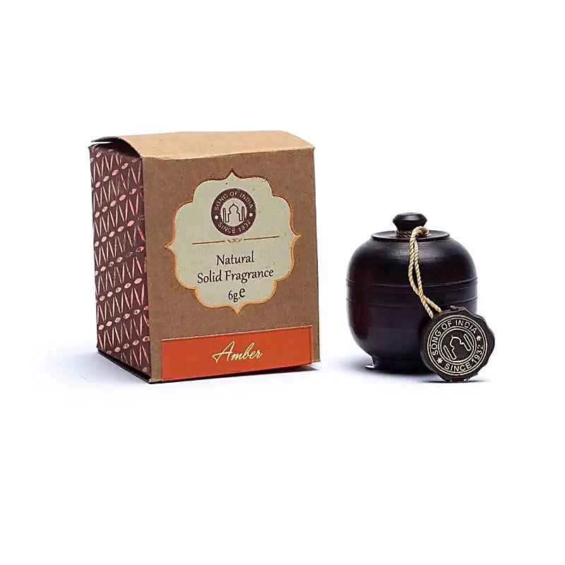 Crème parfumée Ambre dans une boite de palissandre -- 6g