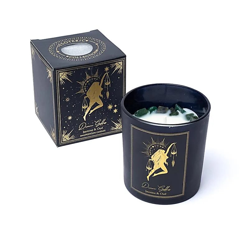 Manifestatiekaars Divine Goddess in glas -- 120g