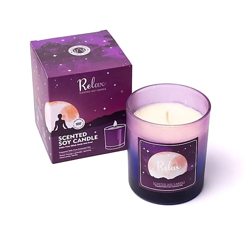 Bougie de soja parfumée Song of India Relax dans en verre -- 200g