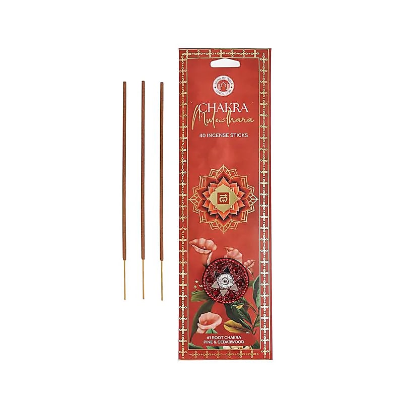 Encens chakra Muladhara pin & bois de cèdre -- 40 bâtonnets