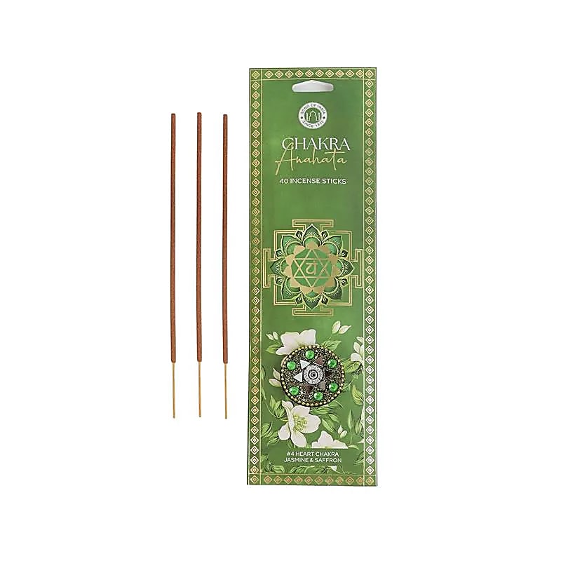 Encens chakra Anahata jasmin & safran -- 40 bâtonnets