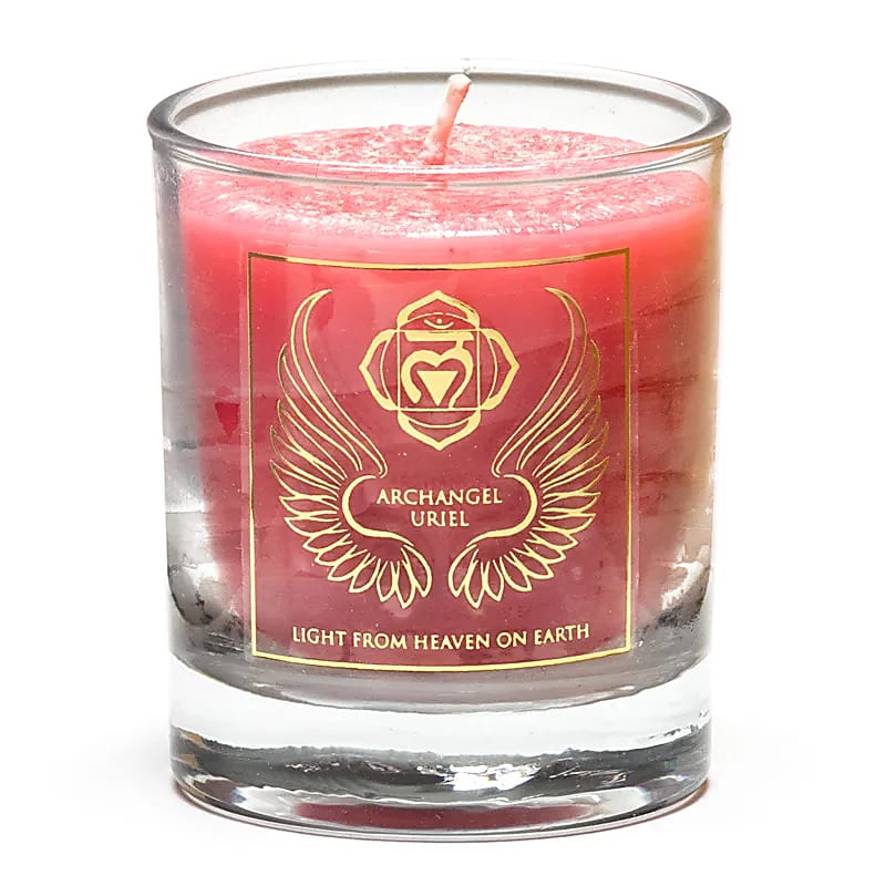 Bougie votive parfumée Archange Uriel chakra 1 -- 4.5x4 cm