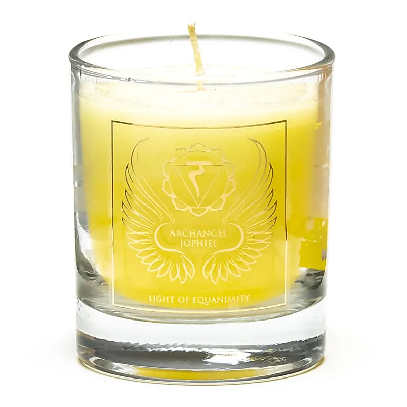 Bougie votive parfumée Archange Jophiel chakra 3 -- 4.5x4 cm