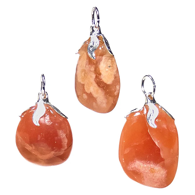 Pendentif pierre gemme Rhodochrosite -- ±1.5-3cm