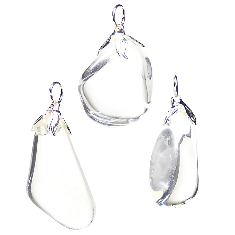 Pendentif pierre gemme Cristal de roche --±1.5-3cm