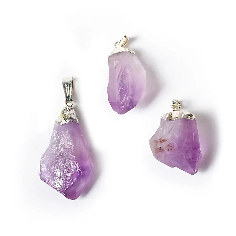 Pendentif Améthyste brute  -- ±3cm
