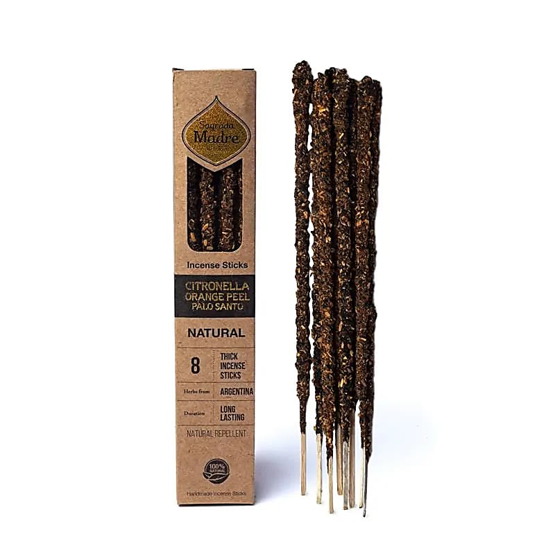 Sagrada Madre Encens naturel Citronnelle, Orange & Palo Santo -- ±30g