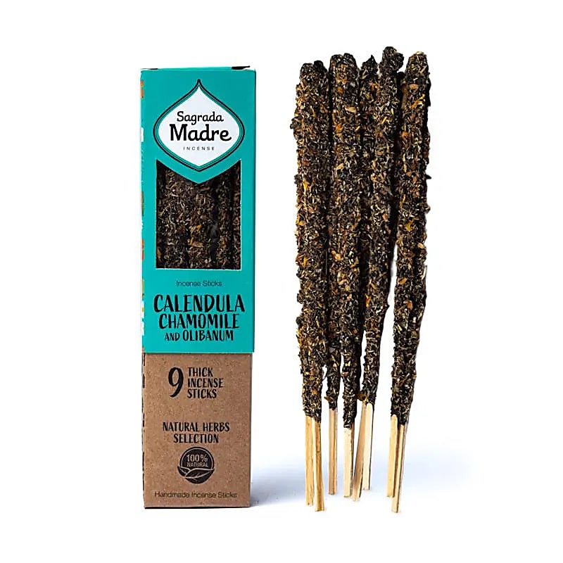 Sagrada Madre encens aux herbes Camomille Calendula - Oliban  -- ±44g