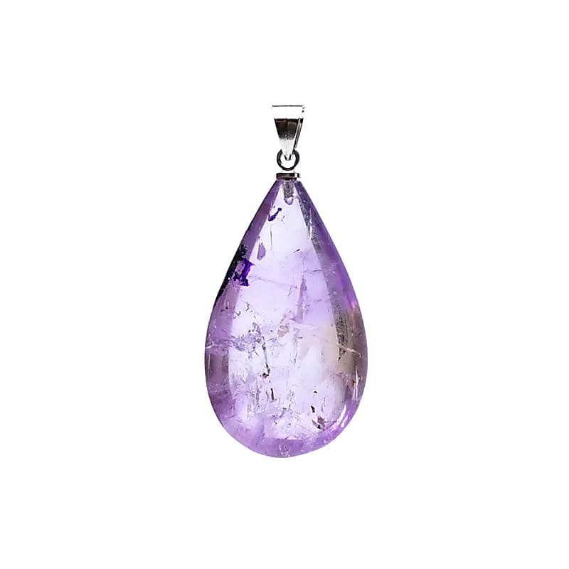 Pendentif en pierre précieuse d'améthyste en forme de goutte -- ± 2-3 cm