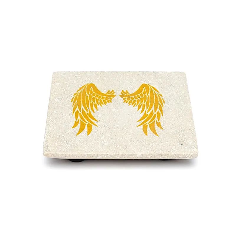 Brûle-encens ailes d’ange grès -- 10x10 cm
