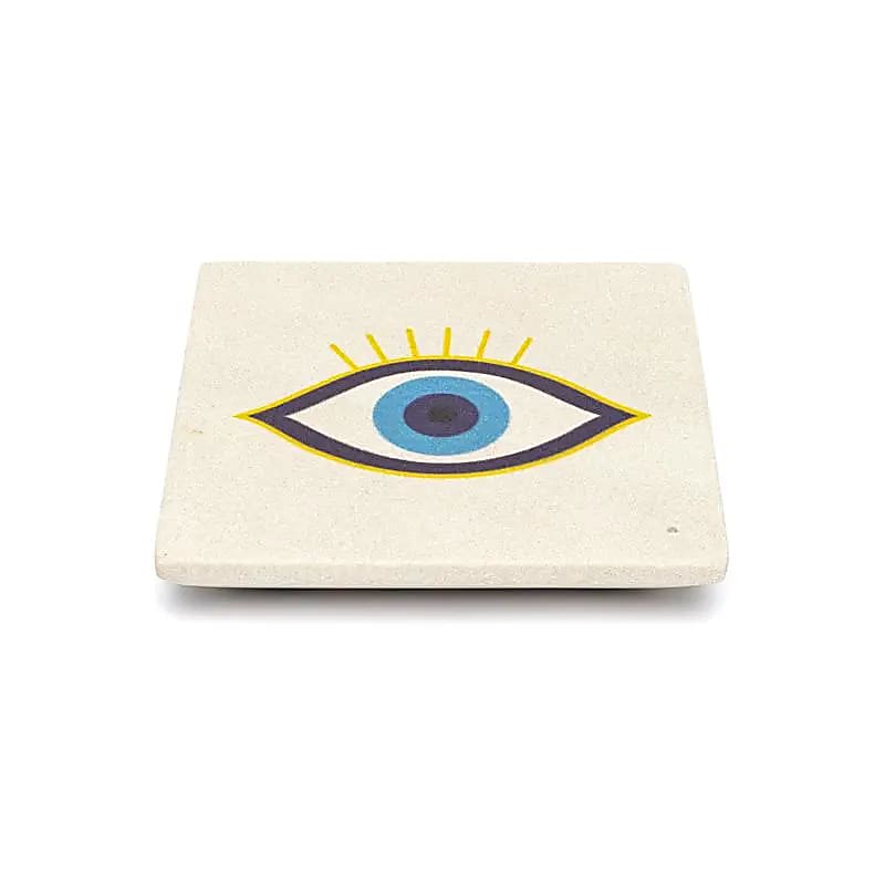 Brûle-encens Nazar grès -- 10x10 cm